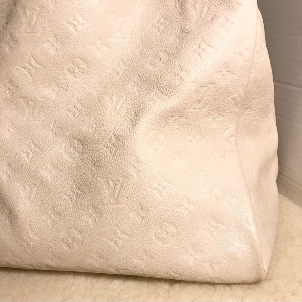 Authentic Louis Vuitton Artsy White Monogram Empreinte Leather Shoulder Bag - Picture 12 of 14